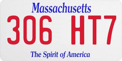 MA license plate 306HT7