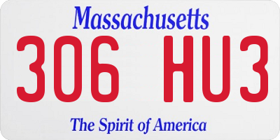 MA license plate 306HU3