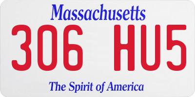 MA license plate 306HU5