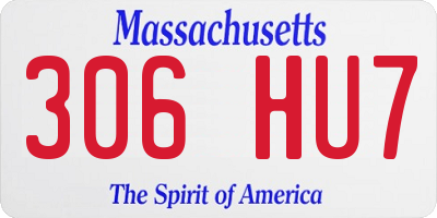 MA license plate 306HU7