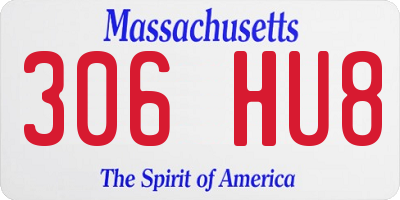 MA license plate 306HU8
