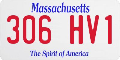MA license plate 306HV1