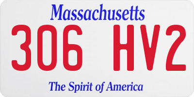 MA license plate 306HV2