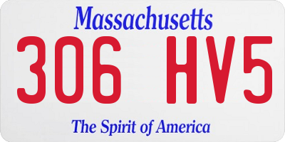MA license plate 306HV5