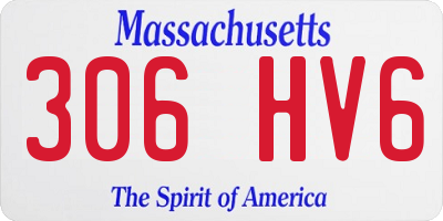 MA license plate 306HV6
