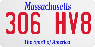 MA license plate 306HV8