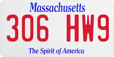 MA license plate 306HW9