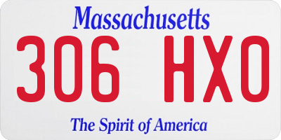 MA license plate 306HX0