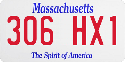 MA license plate 306HX1