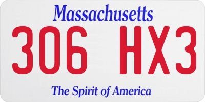 MA license plate 306HX3