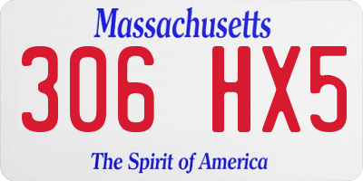 MA license plate 306HX5