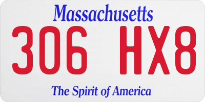 MA license plate 306HX8