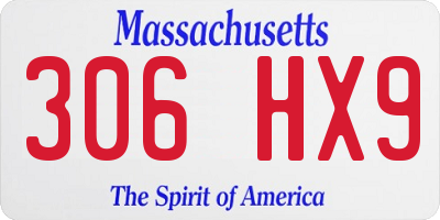 MA license plate 306HX9