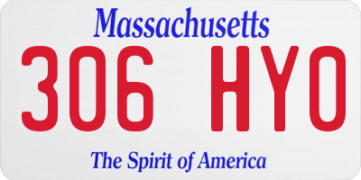 MA license plate 306HY0