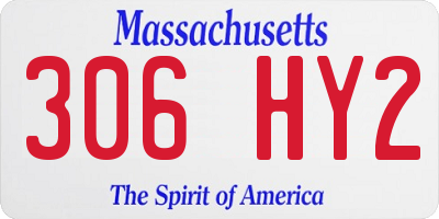 MA license plate 306HY2