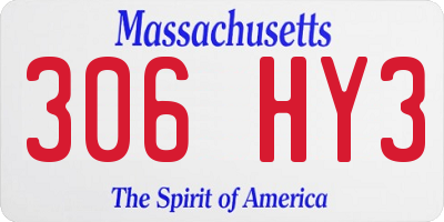 MA license plate 306HY3