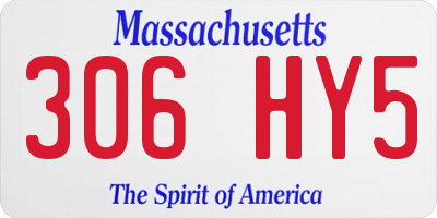 MA license plate 306HY5