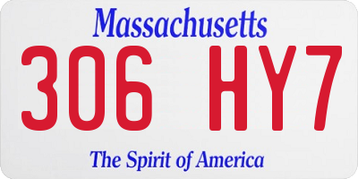 MA license plate 306HY7