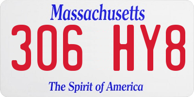 MA license plate 306HY8