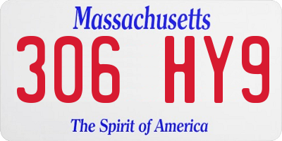 MA license plate 306HY9