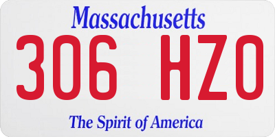 MA license plate 306HZ0