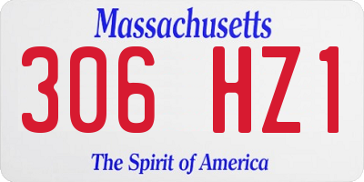 MA license plate 306HZ1