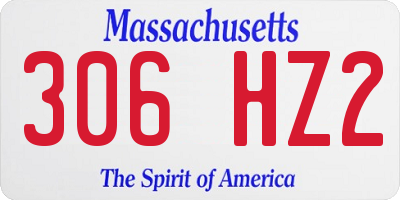 MA license plate 306HZ2