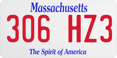 MA license plate 306HZ3