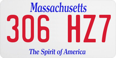 MA license plate 306HZ7