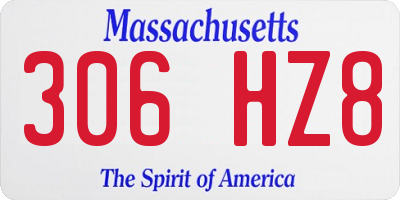 MA license plate 306HZ8