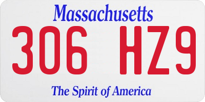 MA license plate 306HZ9