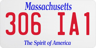 MA license plate 306IA1