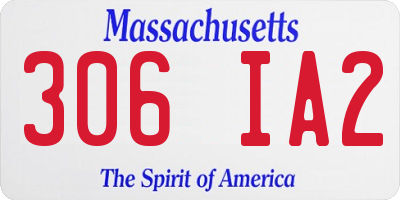 MA license plate 306IA2