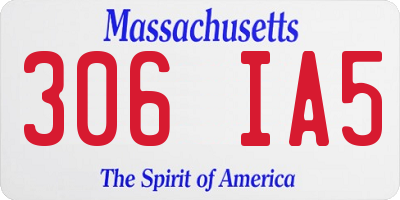 MA license plate 306IA5