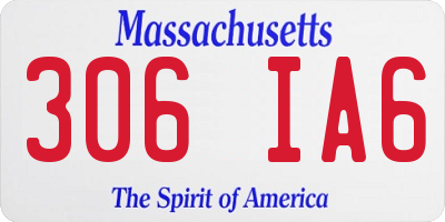 MA license plate 306IA6
