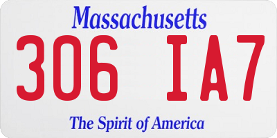 MA license plate 306IA7