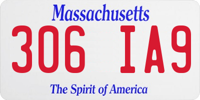 MA license plate 306IA9