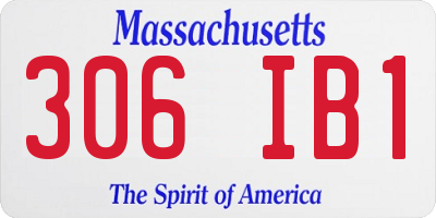 MA license plate 306IB1