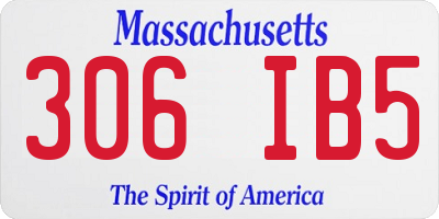 MA license plate 306IB5