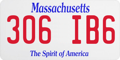 MA license plate 306IB6