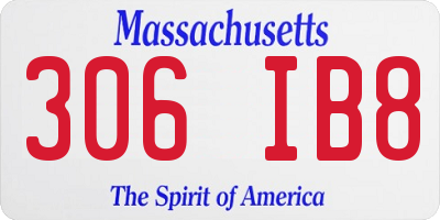 MA license plate 306IB8