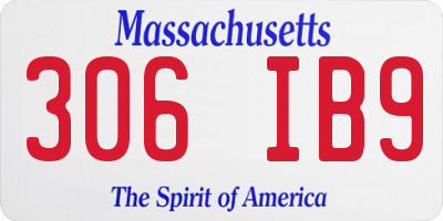 MA license plate 306IB9