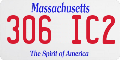MA license plate 306IC2