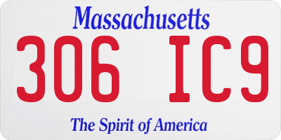 MA license plate 306IC9