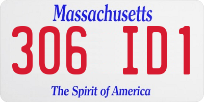 MA license plate 306ID1