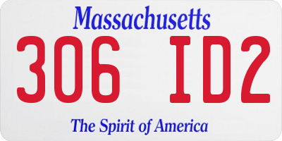 MA license plate 306ID2