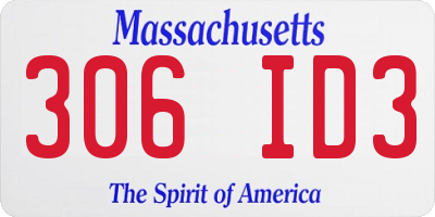 MA license plate 306ID3