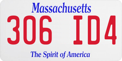 MA license plate 306ID4