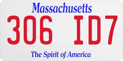 MA license plate 306ID7