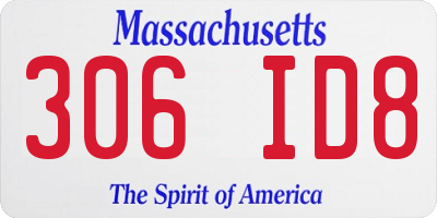 MA license plate 306ID8